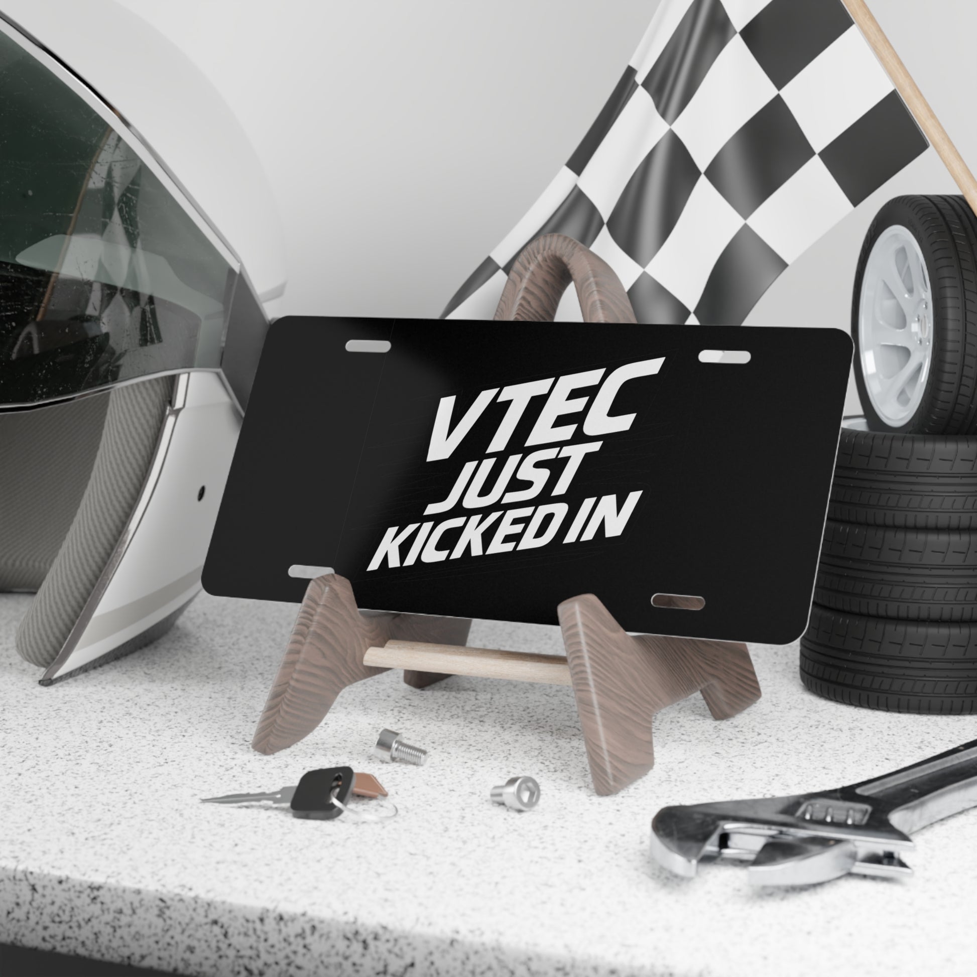 Vanity License Plate: "VTEC Just Kicked In"