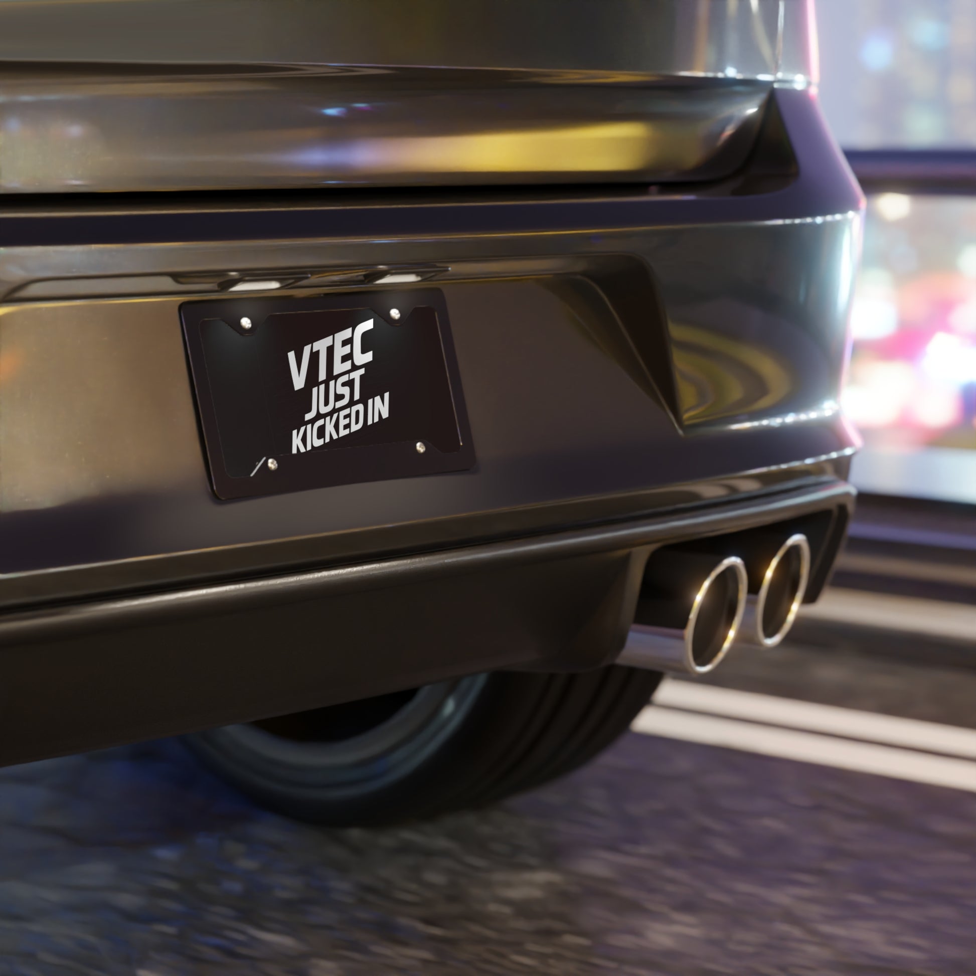 Vanity License Plate: "VTEC Just Kicked In"