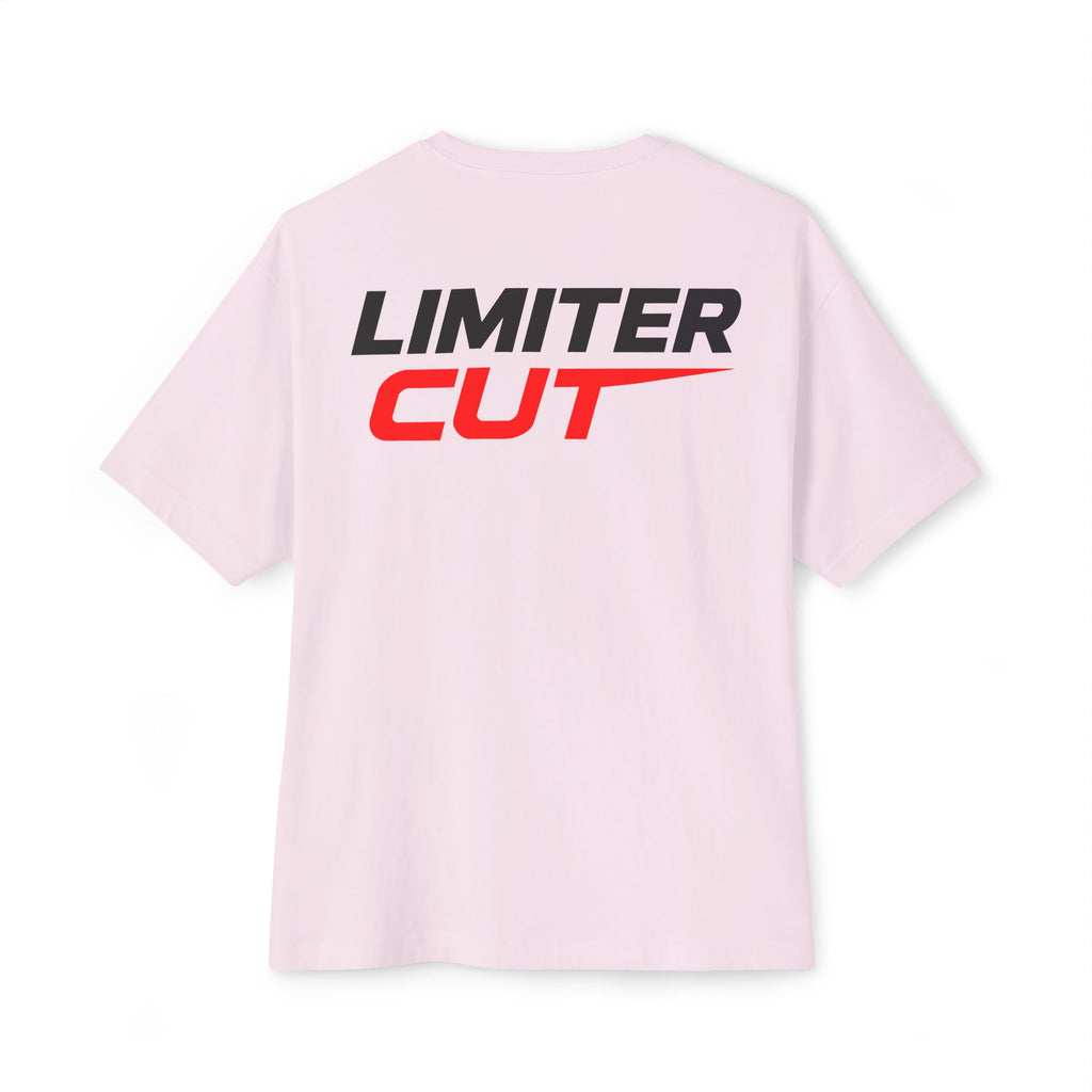Pink t-shirt with 'Limiter Cut' text on a white background